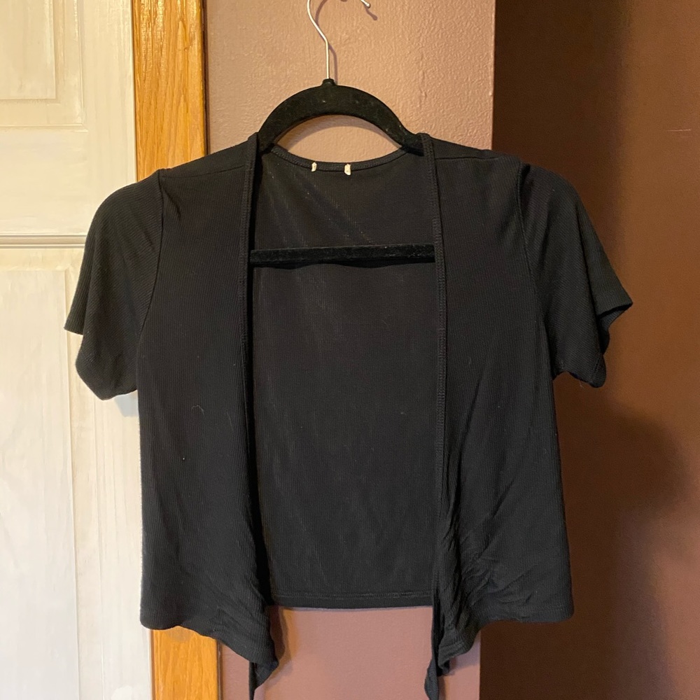 Black wrap shirt
